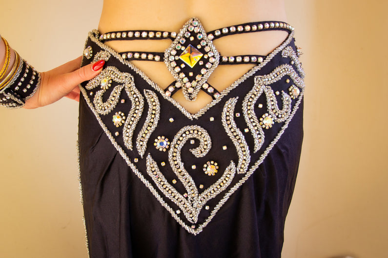 Wafaa of Cairo: Black and Rhinestone Costume