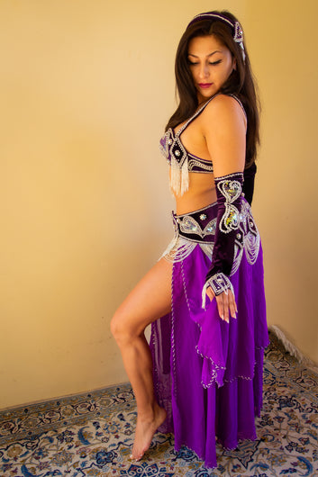 Wafaa of Cairo: Purple Elegance Bra and Belt