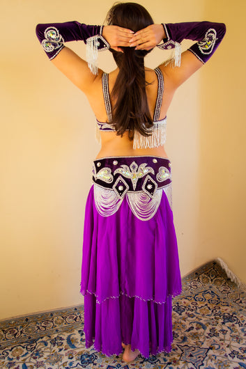 Wafaa of Cairo: Purple Elegance Bra and Belt