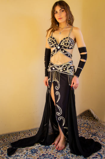 Wafaa of Cairo: Black and Rhinestone Costume