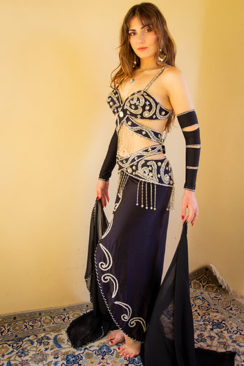 Wafaa of Cairo: Black and Rhinestone Costume