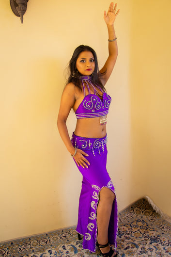 Wafaa of Cairo: Purple Bra and Skirt