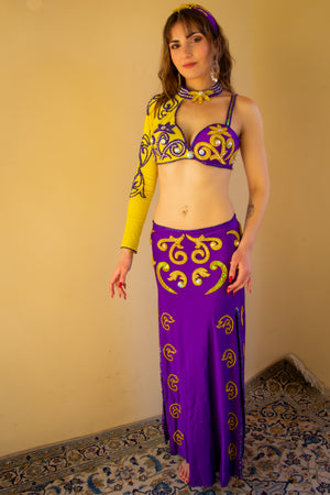 Versace of Cairo: Purple and Yellow Sleeve Costume
