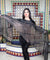Modern Black and Silver Assuit Shawl with Mixed Diamond Design