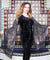 Modern Black and Silver Assuit Shawl with Diamond Matrix