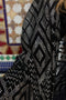 Modern Black and Silver Assuit Shawl with Diamond Matrix
