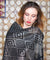 Modern Black and Silver Assuit Shawl with Diamond Matrix
