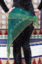Assuit Beaded Hip Scarf/Sash Green with Gold Beads