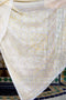 Modern White and Gold Assuit Shawl With Mixed Motif Design