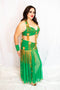 1940s Samia Gamal Style Costume - Green & Gold