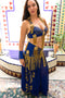 1940s Samia Gamal Style Costume - Royal Blue & Gold