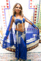 1940s Samia Gamal Style Costume - Royal Blue and Silver