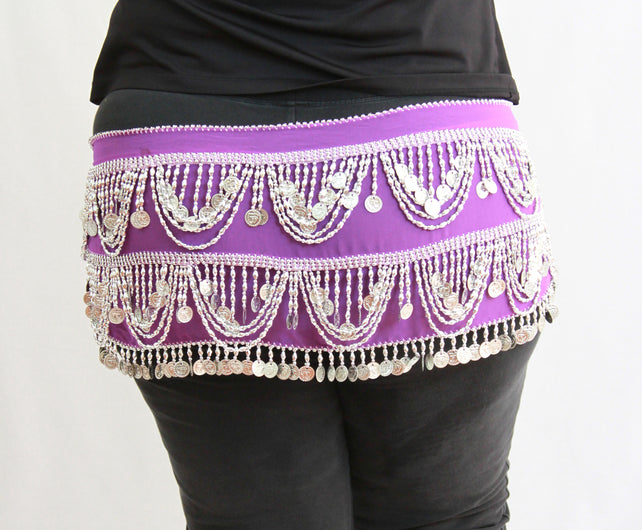 Hip Sash with Beaded Crescents