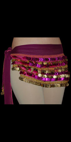 Hip Sash with Coins and Paillettes