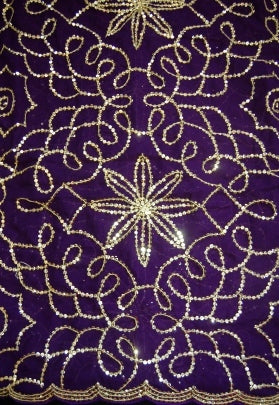 Intricate Chiffon Sequined Veil