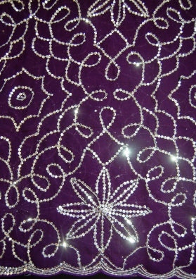Intricate Chiffon Sequined Veil